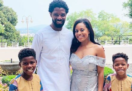 Sheinelle Jones with husband and kids
