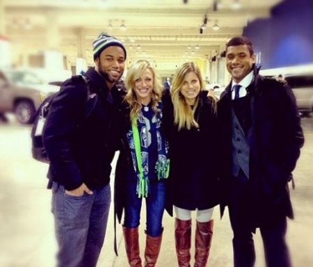 Ashton Meem with her husband and friend Elise and Golden Tate
