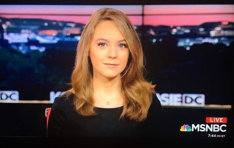 Natasha Bertrand at MSNBC set