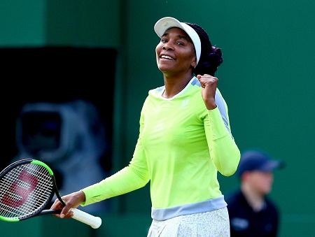 Venus Williams while playing tennis