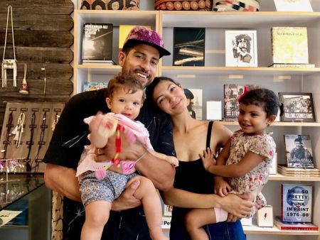 Grace Gail and Adam Rodriguez with their daughters, Frankie Elle, and Georgia Daye Rodriguez.