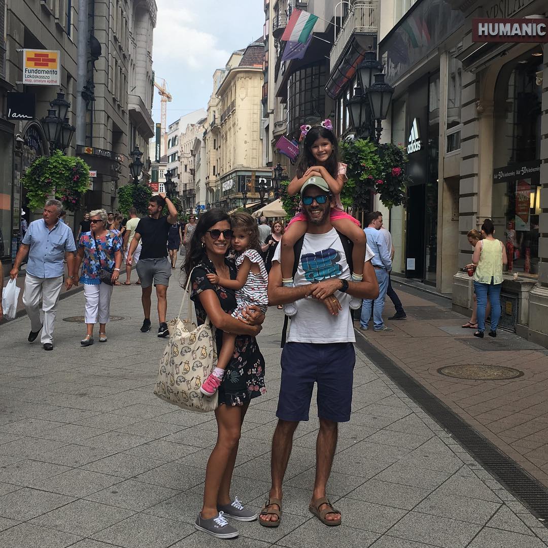 Hadar and her family at Danube River