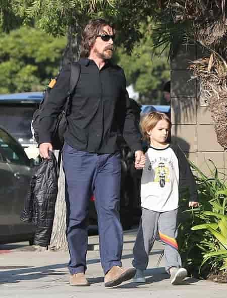 Christian Bale spotted with his five-year-old son Joseph at Los Angeles