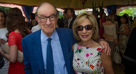Alan Greenspan and Andrea Mitchell arrived at the 5th Annual Allbritton Garden Brunch