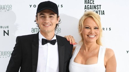 Pamela Anderson with her older son, Brandon Lee