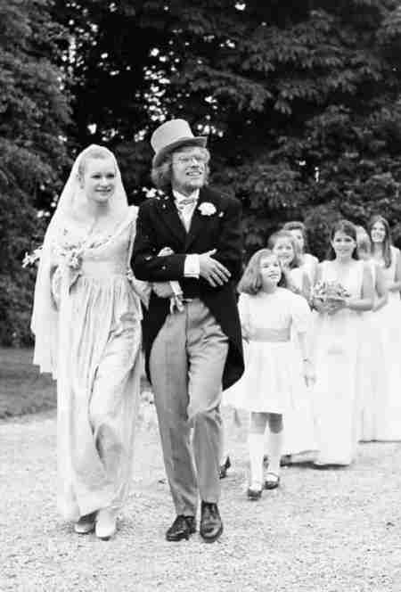 Clare Sarah Branson's dad, Richard Branson and Kristen Tomassi walked down the aisle in Holy Cross Church