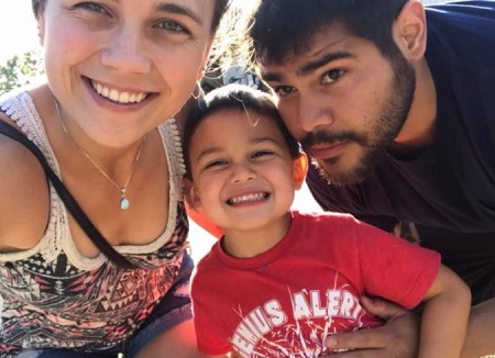 Kaitlyn Paevey and Jimmy Vargas with their son.