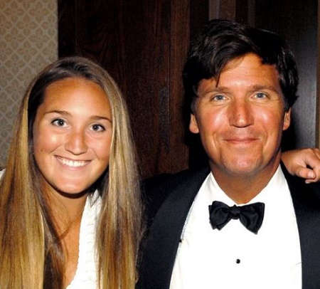  Lillie Carlson And Father, Tucker Carlson