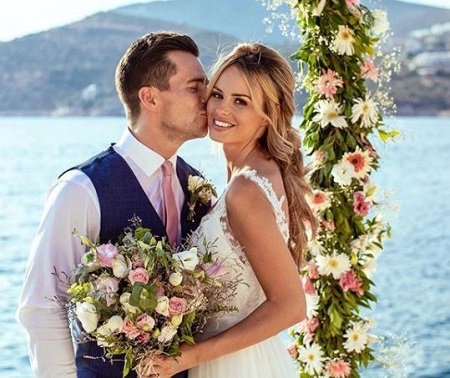 The long-time couple Rhian Sugden & Oliver Mellor tied the wedding knot in September 2018 overlooking the Mediterranean Sea