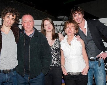 Brendan Sheehan (right) with his parents Maria (second from right), Joe Sheehan (second from left), sister Shauna, and brother Robert Sheehan (left).