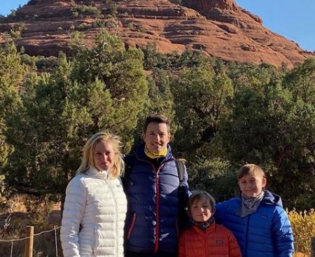  Bruce Weyman With His Wife and Two Sons On Family Trip at Sedona, Arizona