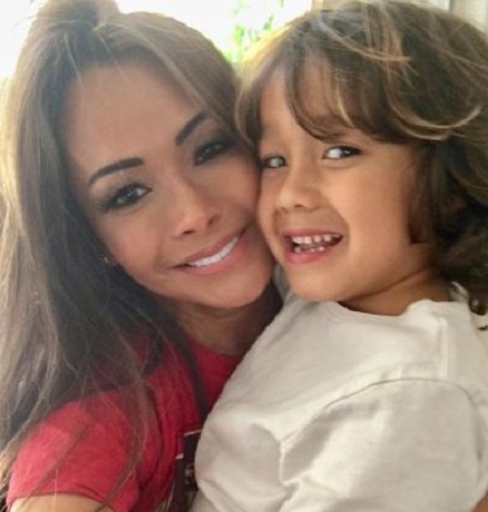  Suzanne Le With Her Son, Trace Rox