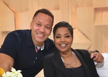  Lynn Toler pictured with her one of four stepsons.