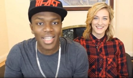 KSI previously dated the fellow social media personality  Seana Cuthbert.