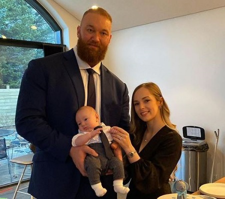 Kelsey Henson and Hafpor Julius Bjornsson shared their first son Stormur Magni Hafporsson on September 26, 2020