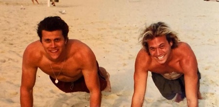  The actor Hayes MacArthur (left) pictured with his brother Scott MacArthur (right).