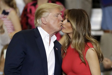 Donald Trump With His Current Wife, Melania Trump 