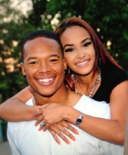 Picture: The high school sweethearts Jazmyn Jones and Marvin Jones got engaged in 2013. 