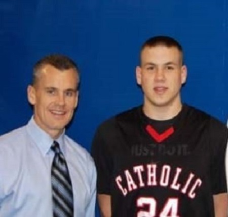 Christine D'Auriac and Billy Donovan's eldest son William Donovan III (right) currently serves as a coach for the basketball team San Antonio Spurs.