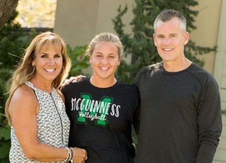 Christine and Billy Donovan pictured with their youngest child, a daughter, Connor Donovan.