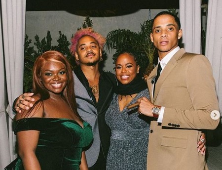 Cordell Broadus (right) with his mother Shante (second from right), elder brother, Corde Broadus (second from left), and sister, Cori Broadus (left).