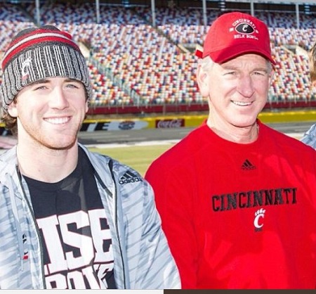 Tucker Tuberville (left) is the son of the retired football player, coach, Tommy Tuberville (right).