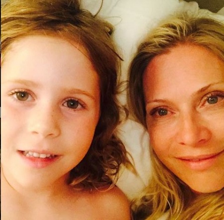 The West Wing actress Emily Procter pictured with her daughter Philippa Frances Bryan, aka Pippa.