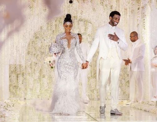 : The model, entrepreneur Keyshia Ka'Oir and rapper Gucci Mane married on October 17, 2017, in a white-wedding ceremony. 