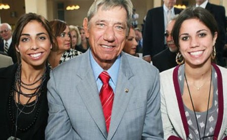 Joe Namath with his daughters, Jessica and Olivia.