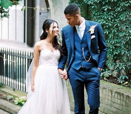 Naomi Scott and Jordan Spence tied the wedding knot on June 7, 2014.