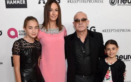 Taupin and Kidd with their daughters.