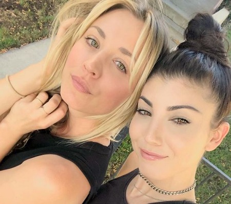 The American actress Kaley Cuoco (left) shares a picture with her younger sister Briana Cuoco (right)