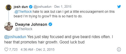 Twitter Conversation Between Dwayen Johnson(The Rock) And Josh, marriage advice