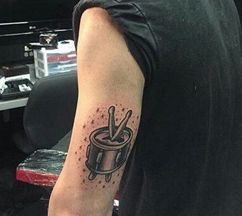 Josh Dun Tattoo To Show His Drum Passion