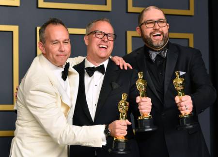 Josh Cooley, Jonas Rivera, and Mark Nielsen acclaimed three Oscars at the 92nd Annual Academy Awards