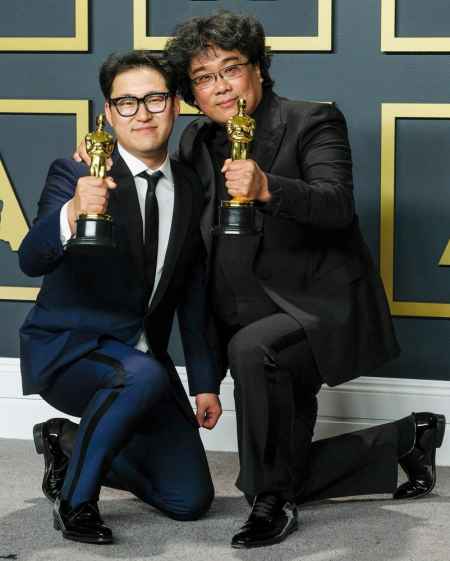 Bong Joon-ho and Han Jin-won win in the category of Best Original Screenplay at the 2020 Oscar Awards