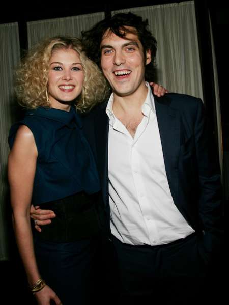 Rosamund Pike and her ex-fiance, Joe Wright. Find more interesting details in Solo Uniacke's article.