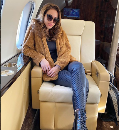 Chica Clima In Private Jet luxury life, grreate fame and fortune expensive and extravagant