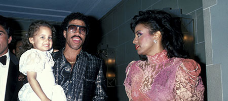 Lionel Richie with his adopted daughter Nicole and Ex-wife Brenda