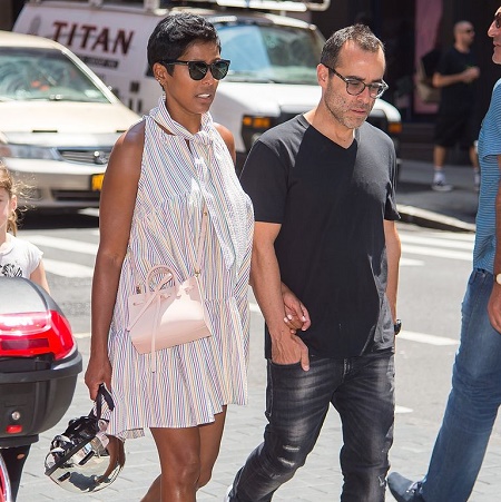 Steven Greener with his wife, Tamron Hall in New York City on July 31, 2017