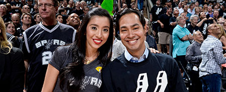 The couple are fans of San Antonio Spurs