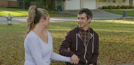 A comedian, Nathan Fielder has on screen romance with his new girlfriend, Maci