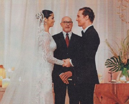 Matthew McConaughey weds Camila Alves on June 9, 2012, in Austin, Texas