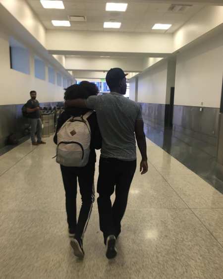 Don Cheadle walking down the school corridors with his beloved daughter, Ayana Cheadle. Know more about Don and Bridgid Coulter's Marital Status.