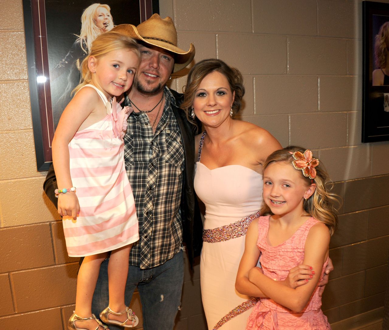 Jason Aldean and his first estranged wife, Jessica Ussery with their two children. Do you know about Jason's second marriage with current wife, Brittany Kerr?