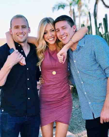 Abby Hornacek with her two older brothers, Ryan and Tyler Hornacek. How is Abby's love life going?