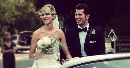 Steven Crowder with his wife Hilary Crowder at their wedding ceremony