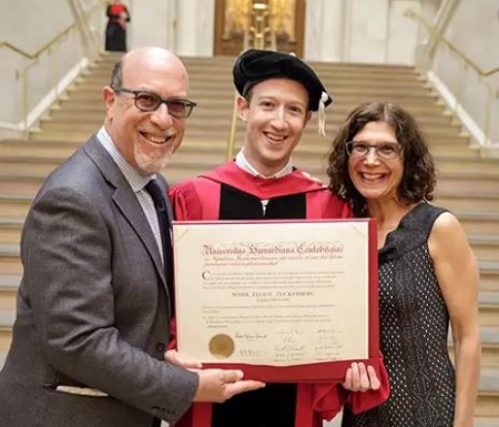 Karen Kempner and her husband, Edward attends the Mark Zuckerberg's Graduation ceremony at Harvard University