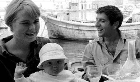 Leonard Cohen with his partners