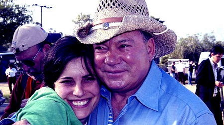 Melanie Shatner with her dad, William